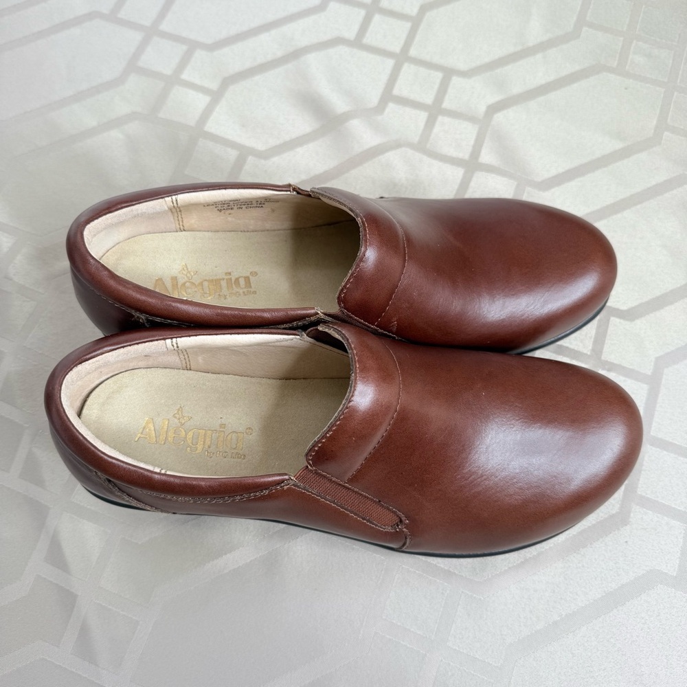 Alegria Leather Slip on Shoes Goring Eryn EURO 41 US 10.5-11 Chestnut Luster - Picture 5 of 9